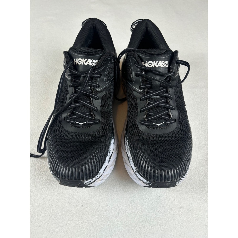 Hoka One One Bondi 7‎ Womens Running Shoes Black White 1110519 BWHT Size 8